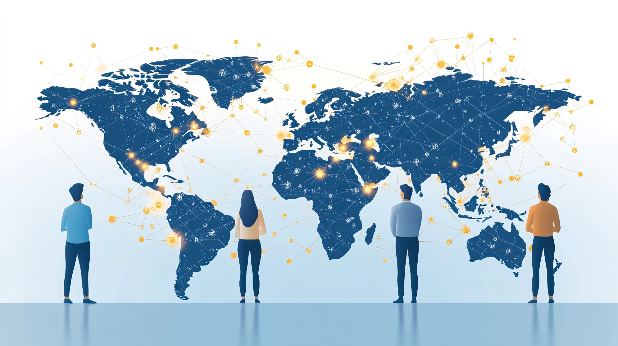 Global advisory network map